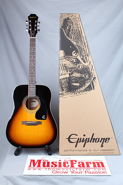 Epiphone DR100VS Dreadnaught Acoustic Guitar in Vintage Sunburst PR100