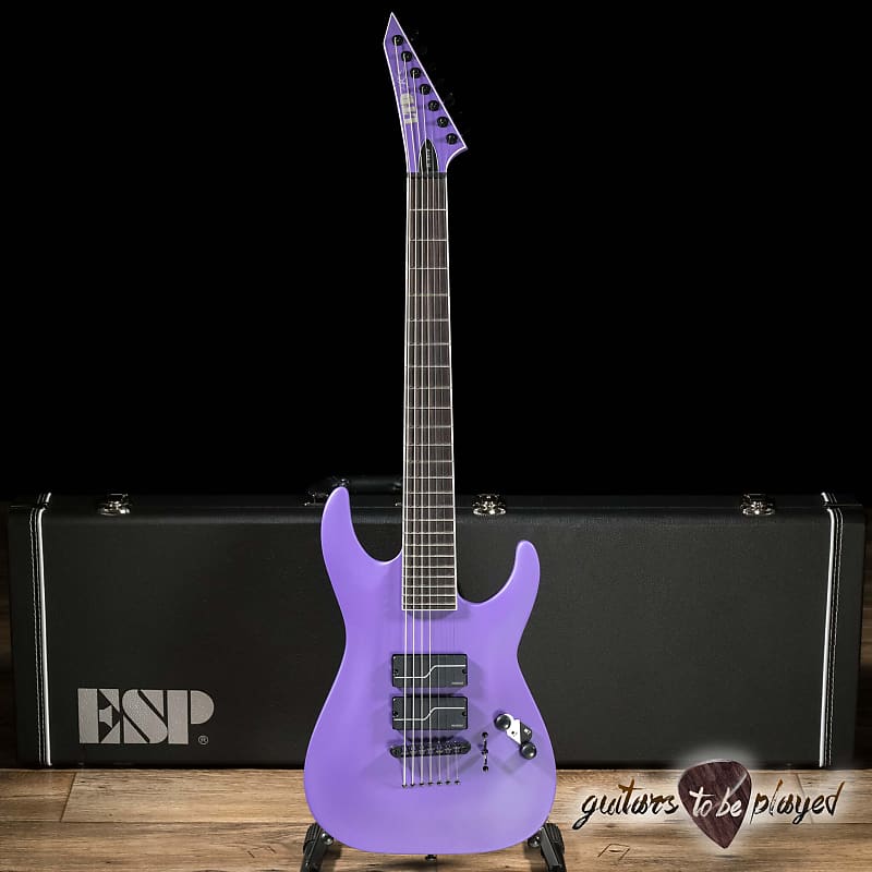 ESP LTD SC-607 Stephen Carpenter 7-String Baritone Guitar w/ Case – Purple Satin image 1
