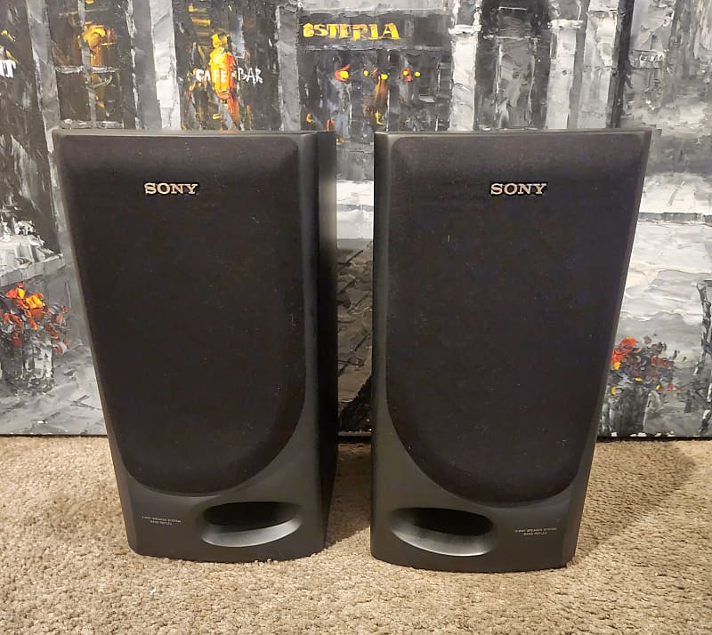 Sony Sony speakers one pair, SSH50 Bookshelf 90s  - Black wood cabinet  			