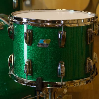 Ludwig Classic Maple Green Sparkle Drum Kit 26" 18" 14" image 8