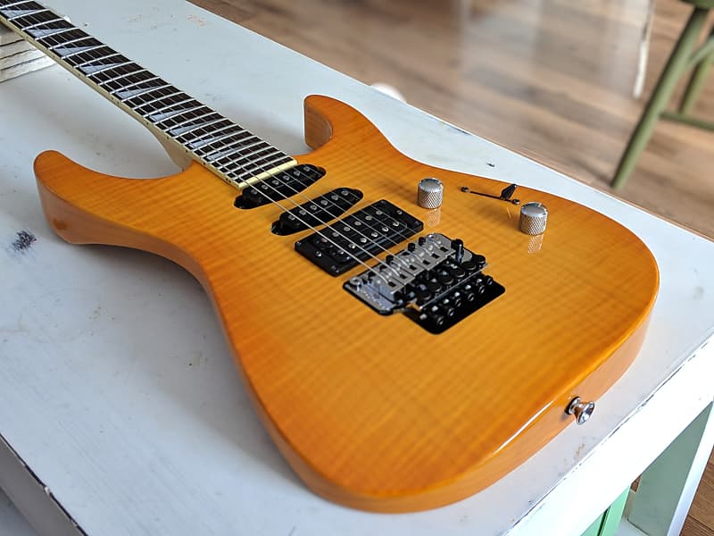 Jackson DK2 Made In Japan HSS Transparent Amber | Reverb