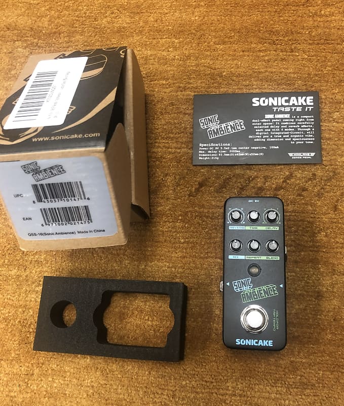 SONICAKE Multimode Tap Tempo Delay & Reverb 2023 black Reverb