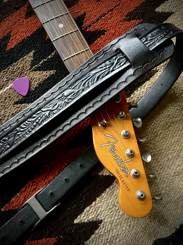 Leather Guitar Straps - THIN style