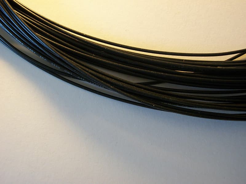 6 Feet (3 feet Black / 3 feet White) 22 awg PVC Coated Guitar Wire 22 gauge image 1