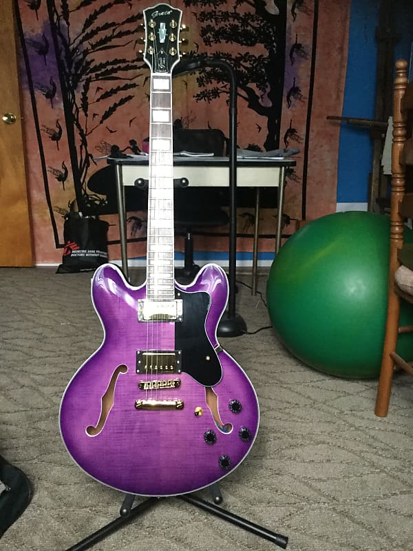 GROTE 335 style Semi-Hollow Body Jazz Electric Guitar with