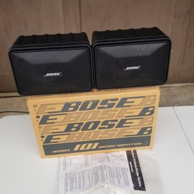 Bose 101 Music Monitor Speakers, 1990's, Black Matte, Indoor