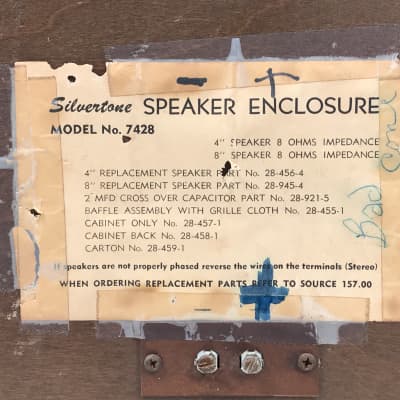 Silvertone Speaker Enclosure 7428 Pair image 8