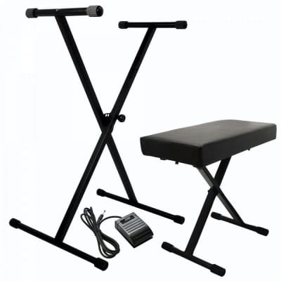 On-Stage Keyboard Stand/Bench Pak with KSP20 Sustain Pedal image 6