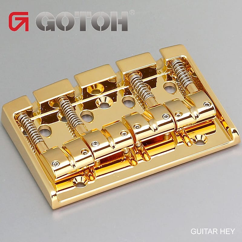 New Gotoh 404bo 4 4 String Bass Bridge Multi Tonal Brass Reverb 1004