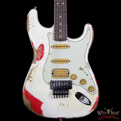 Fender Custom Shop White Lightning Floyd Stratocaster Heavy Relic Rosewood Board 21 Frets Torino Red image 3