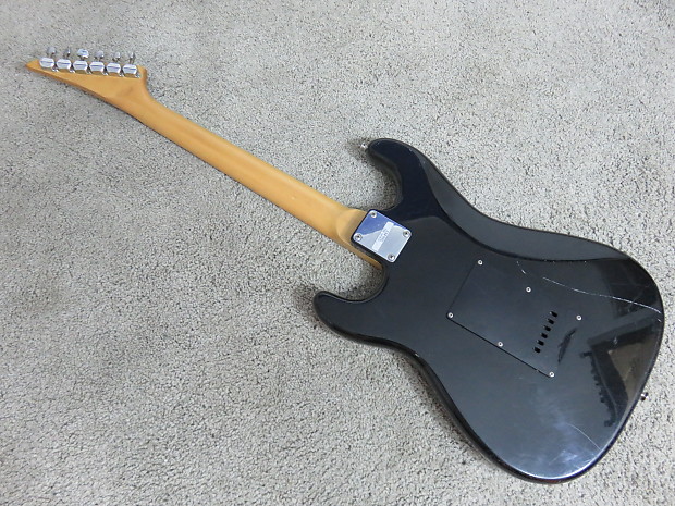 Vintage 1980s Mako Teisco Heavy Metal Guitar Black Well Made
