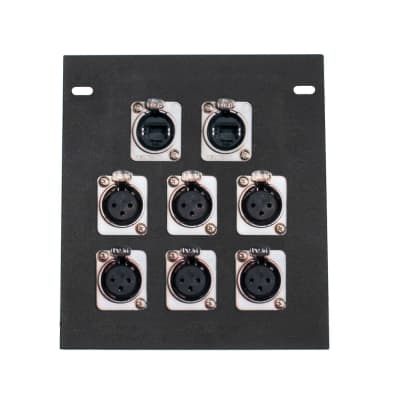 Elite Core FB8 Recessed Floor Box with 6 XLRF + 2 EtherCon Pass-Through Jack image 2