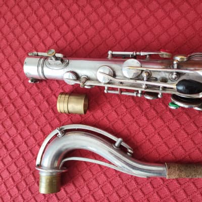 CONN NEW WONDER I TENOR SAX 115XXX SILVER ALL ORIGINAL, SOUNDS BEAUTIFULLY image 15