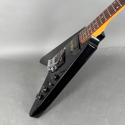 Epiphone Flying V 2 black Zebra PUs black hockey headstock RARE 1982 - 1986 - schwarz image 6