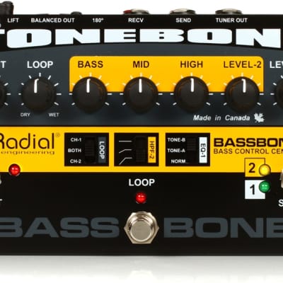 Radial Bassbone V2 2-ch Bass Preamp and DI Pedal image 1