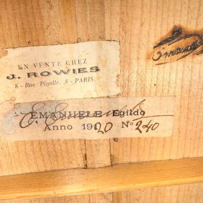 Concert Mandola Flat-Back Emanuele Egildo N°240 from 1920 image 19