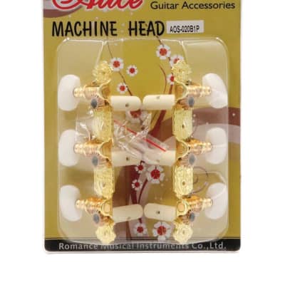 AOS-020B1P Alice Gold Plated 3 Machine Head Pearl image 3