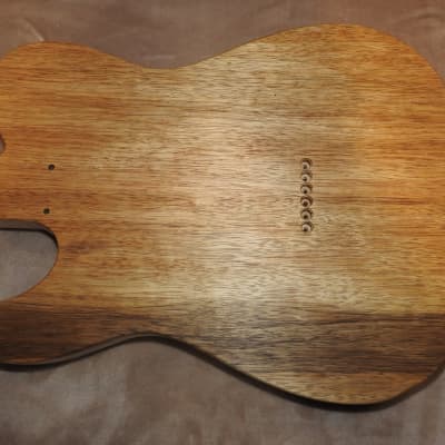 Unfinished 2 Piece Quarter Sewn Limba Telecaster Body Spalted Figured Flame Maple Top 4lbs 14oz! image 3