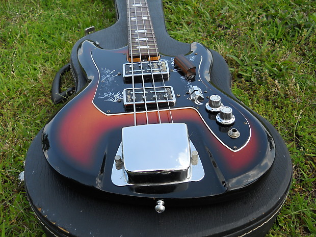 Vintage 60s Domino Teisco EB-120 Bass Guitar, Japan, 2 Pickup, Plays EXC, OHSC!! Free USA Shipping! image 1