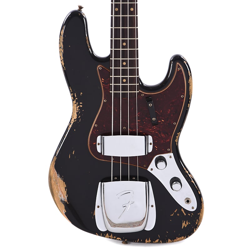 Fender Custom Shop Limited Edition 1960 Jazz Bass Heavy Relic Aged Black  (Serial #CZ541001)