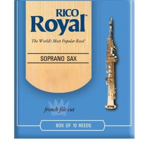 Rico RIB1030 Royal Soprano Saxophone Reeds - Strength 3.0 (10-Pack)