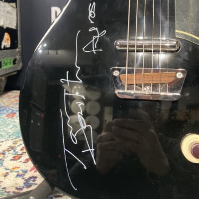 Tom Hamilton's Aerosmith, Danelectro Baritone Bass Signed! Authenticated! Black (#20) image 6