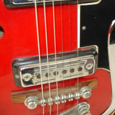 Vintage 1960's Kingston Model 3 Electric Guitar Red Sunburst image 4