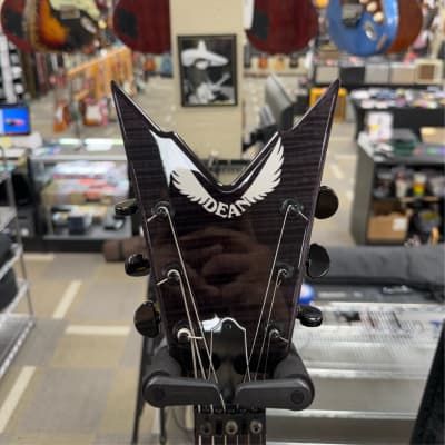 DEAN USA CUSTOM SHOP Razorback 2021 - Trans black | Reverb