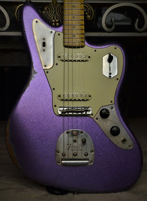 American Fender Jaguar Relic Custom Purple Sparkle image 1