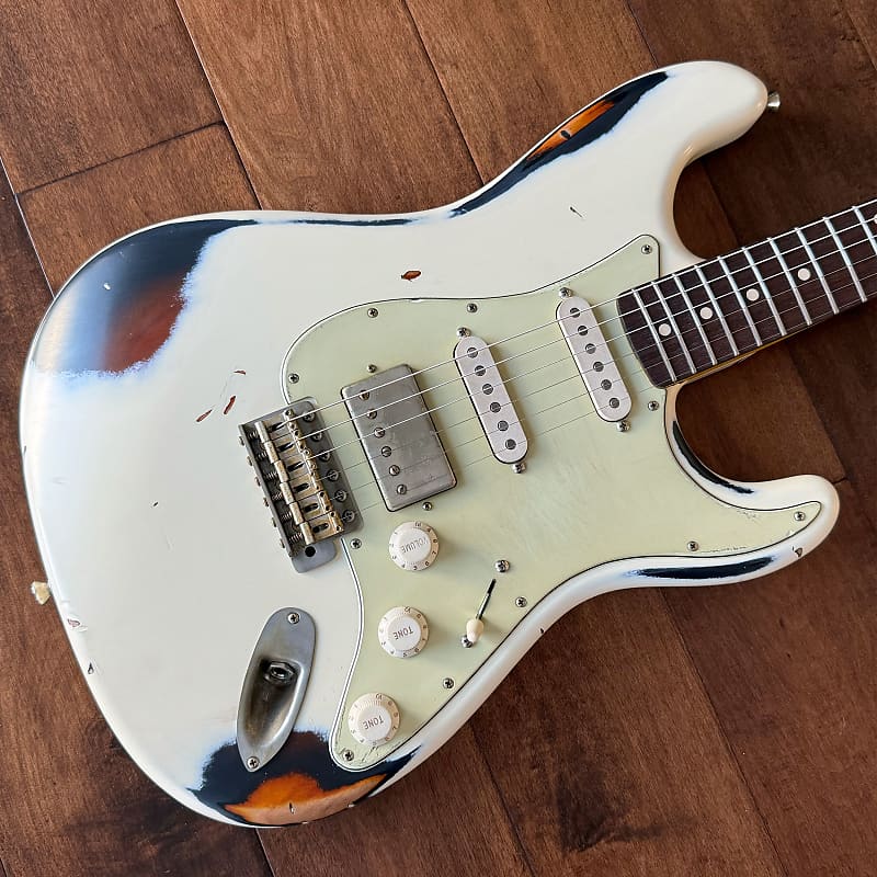 【極上】Nash Guitars S-63 Vintage White ストラト Nash S63 Guitar, Olympic White, Light Aging | Humbucker Music