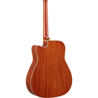 Yamaha FGC-TA FG Cutaway TransAcoustic Acoustic-Electric Guitar - Brown Sunburst image 3