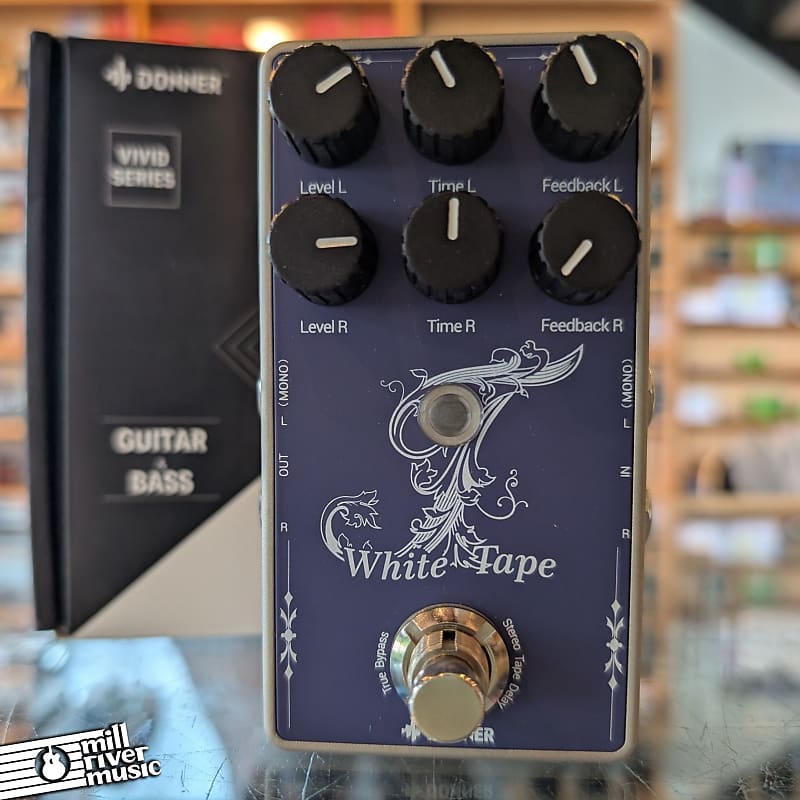 Donner White Tape Delay - Used, with Box