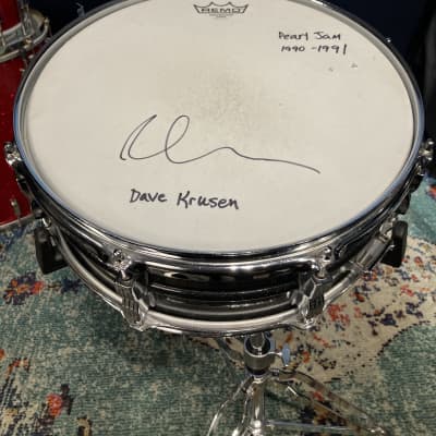 Dave Krusen's Pearl Jam, Ludwig 14x5" Acrolite Snare Drum Signed! Black image 1
