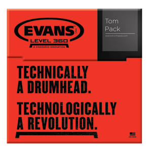 Evans EC2S Edge Control Clear Drumhead, Fusion Tom Pack: 10, 12 and 14 Inch image 2