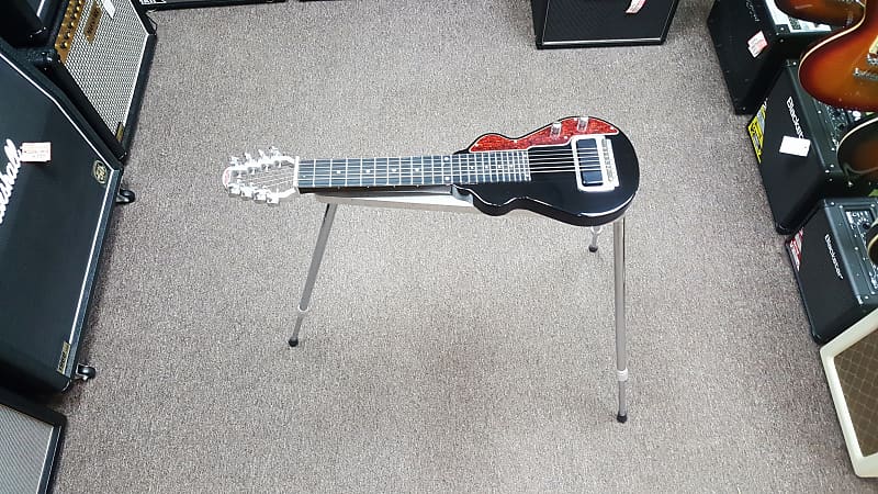 MSA SuperSlide Super 8 Series Lap Steel, 6 to 8 strings, made in Texas, includes 3-leg stand and bag image 1