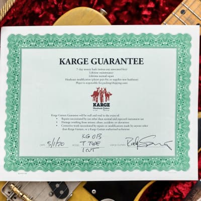 Karge Blackguard T-Type Boutique Guitar Butterscotch w/ Klein Epic Esquire, Case & Hangtags image 18