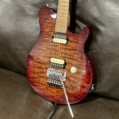 Ernie Ball Music Man Axis 2023-Roasted Amber Quilt Top image 11
