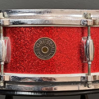 Gretsch Round Badge Red Sparkle snare drum trio 4x14, 5.5x14, 6.5x14 image 6