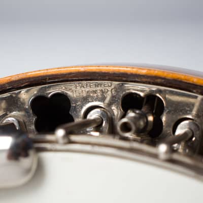 Wm. Lange  Super Orpheum 3 Tenor Banjo,  c. 1929, ser. #17368, black tolex hard shell case. image 16