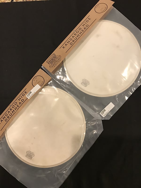 Kentville 14” Medium and 14” Fine Genuine Kangaroo Drum Heads Reverb