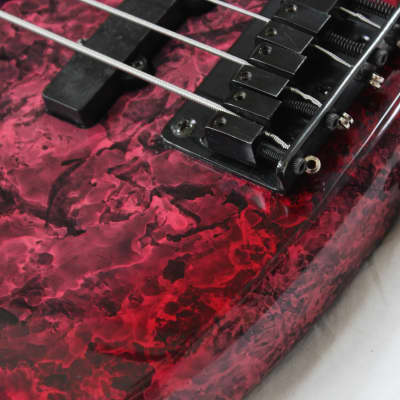 1981 Vantage 525B PJ Rare Made in Japan Vintage 4 String Bass - Purple Red Nebula + Hard Case image 7
