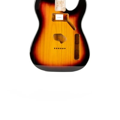 AE Guitars® T-Style Paulownia Replacement Guitar Body 3 Tone Sunburst image 5