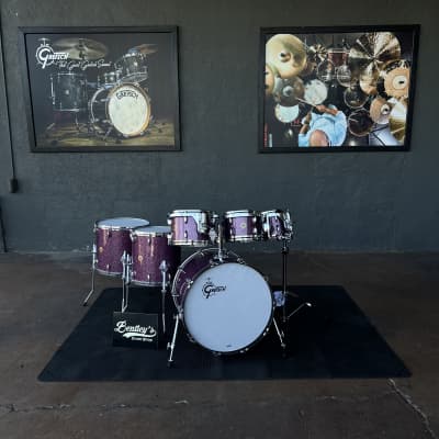Gretsch USA Custom 6-Piece 8/10/12/14/16/22" Drum Set Kit in Purple Glass image 2