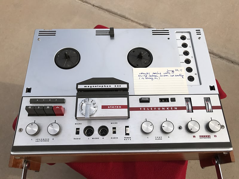 Telefunken Reel To Reel! Magnetophon 204 Antique Tape Recorder Player  Vintage
