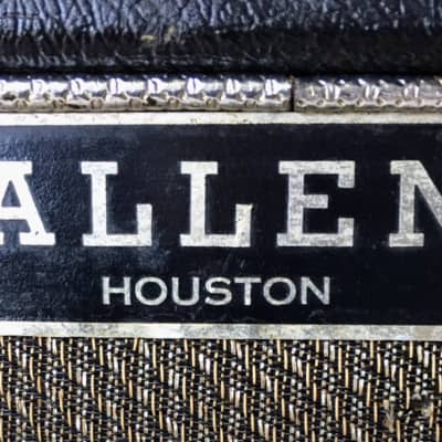 Allen (Made in Houston, Tx) 2 x 12 Speaker Cabinet Late 60’s-70’s Black image 1