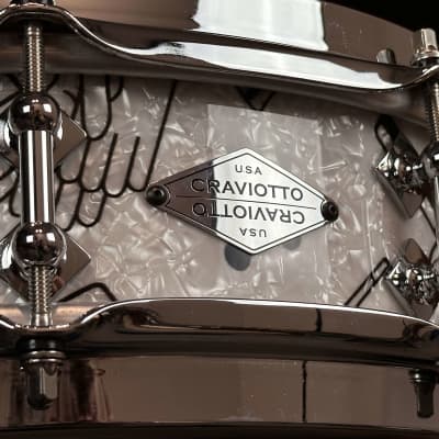 Craviotto 4x14" Solid Maple Snare Drum - Top Hat & Cane image 8