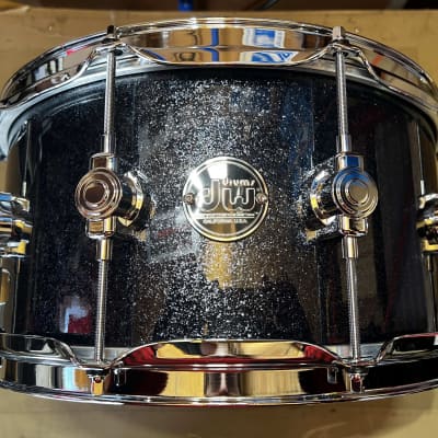 DW 6.5" x 14" Performance Series Limited Edition Cherry Snare Drum - Black Sparkle w/ Chrome Hardware image 1