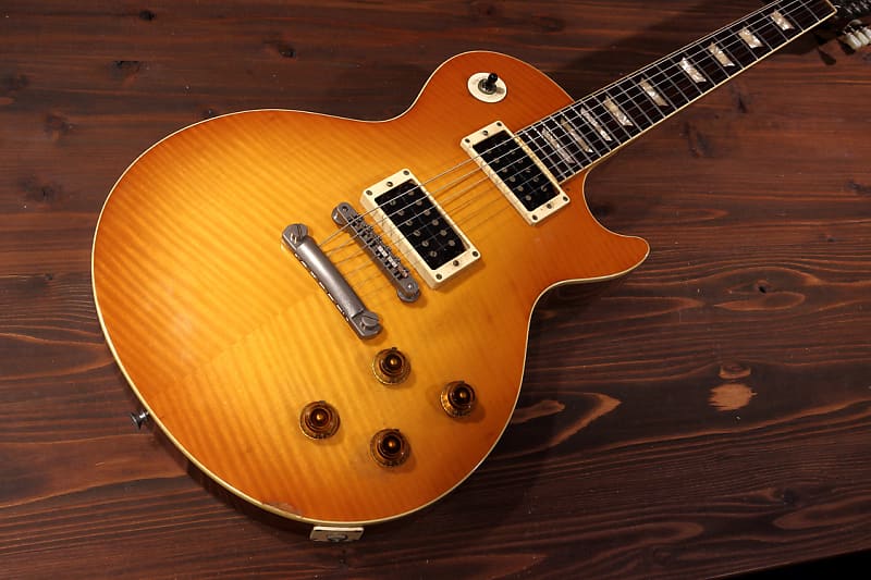 1990s Burny RLG-70 Super Grade ‘59 Reissue Honey Burst - Electric Guitar  les MIJ Fernandes