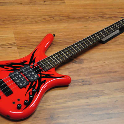 Warwick Corvette $$ Special Edition Tribal Red & Black image 3