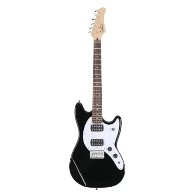 Glarry Full Size 6 String H-H Pickups GMF Electric Guitar with Bag Strap Connector Wrench Tool 2020s - Black image 2